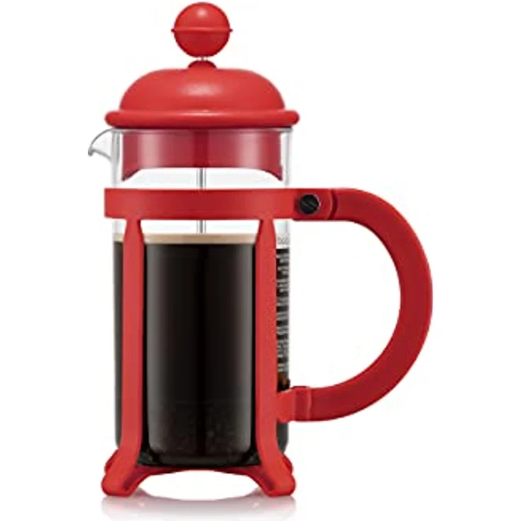 Bodum Java 1903-04 Kaffeebereiter aus Borosilikatglas, 3 Tassen, 0,35 l, Kunststoffgestell und Edelstahlkolben