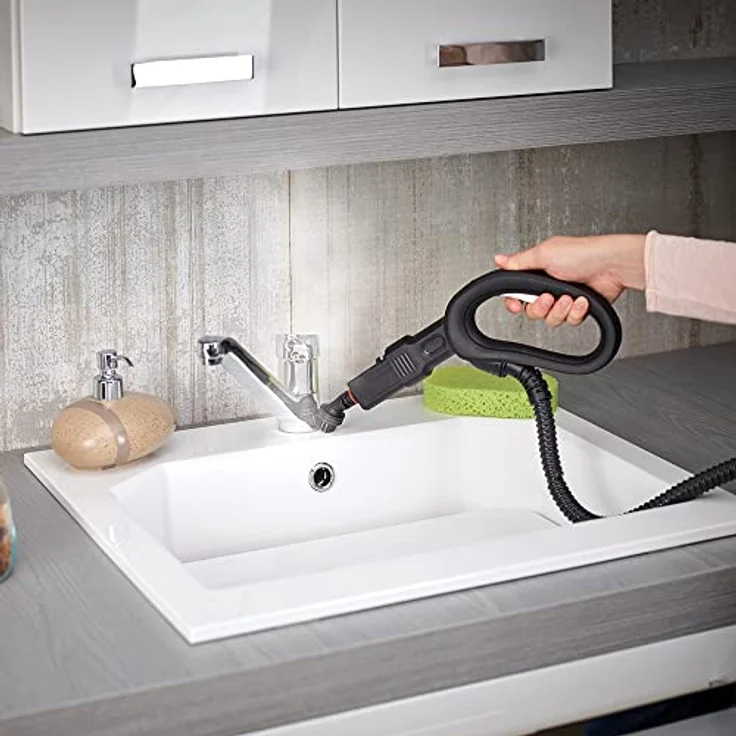 Polti Vaporetto PTEU0277 Smart 100_T Dampfreinigungsgerät mit 4 BAR, Wassertankkapazität 2 L, Dampfmenge 110 g-Min, 2 liters, tötet und beseitigt 99,99% der Viren, Keime und Bakterien, Weiss-türkis – Bild 6