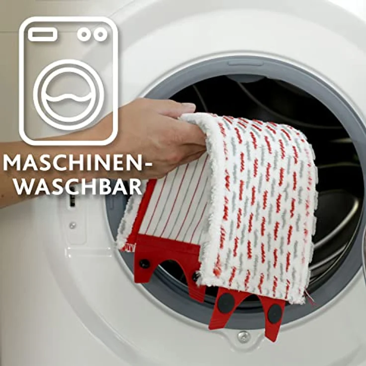 Vileda Ultra max Bodenwischer, Polyester, weiß-rot, 46 x 14,1 x 1,5 cm – Bild 4