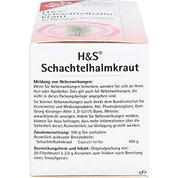 H&S Schachtelhalmkraut Filterbeutel, Arzneikräutertee, leicht bitter, 20x2 g – Bild 3