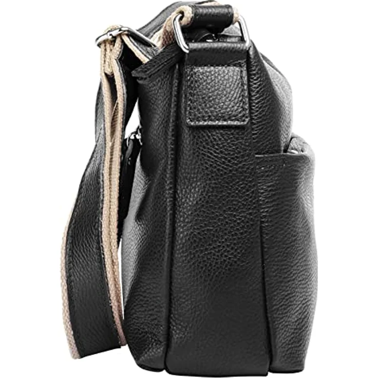 Samantha Look Umhängetasche, echtes Leder, Made in Italy, 24 cm x 26 cm, verstellbarer Schultergurt – Bild 6