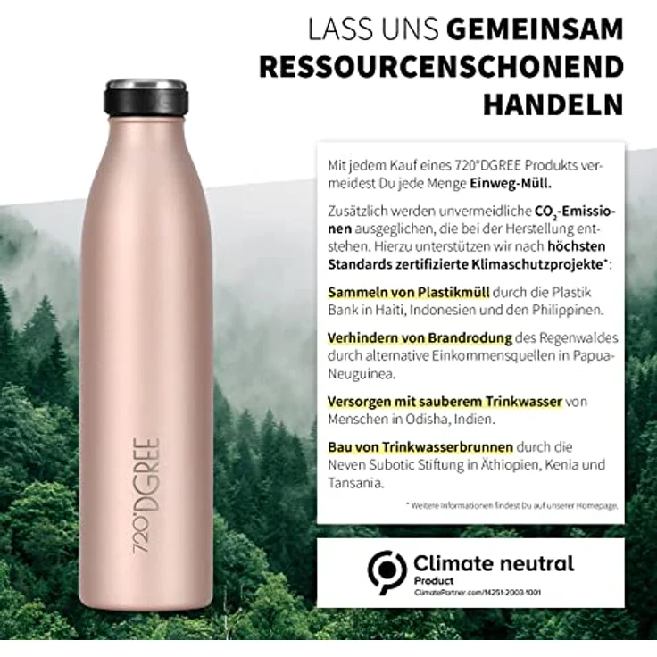720°DGREE Edelstahl Trinkflasche “milkyBottle”, 750ml, BPA-frei, Auslaufsicher, Kohlensäure geeignet, Thermosflasche für Sport, Outdoor und Alltag – Bild 5