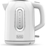 BLACK+DECKER BXKE2204E - Wasserkocher, 1,7 l, 2200 W, 360°-Sockel, leicht, Abschaltautomatik bei kochendem Wasser, Schauglas, verdecktes Heizelement, herausnehmbarer Filter, leicht.