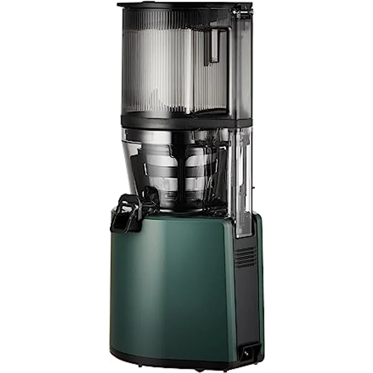 HUROM | Slow Juicer | Entsafter Gemüse und Obst | H320N | Elektrische Kaltpresse | Ruhiger Motor | Leicht zu Reinigen | mit Großem Behälter und Siebfilter | 2l | 200 Watt | BPA Frei | Dunkelgrün – Bild 5