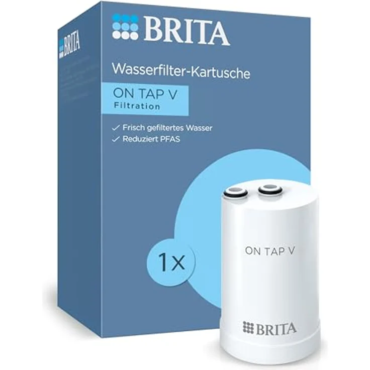 BRITA ON TAP V CU CE Wasserfilterkartusche 1 Stück(e), 4-stufige Wasserfiltration für frisches, gefiltertes Wasser - blau – Bild 2