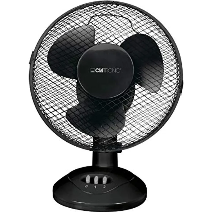 Clatronic VL 3601 Tischventilator, 23 cm Durchmesser, oszillierend, Neigungswinkel verstellbar, 2 Geschwindigkeitsstufen