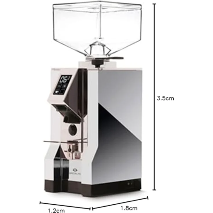 Eureka New Mignon Specialità Espressomühle 55mm Mahlwerk 2er Digitaltimer, Chrom 16CR – Bild 2