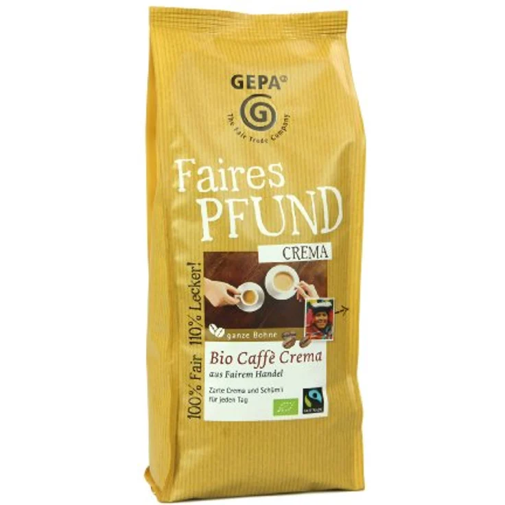 GEPA Faires Pfund Bio Caffè Crema, 500g ganze Bohne – Bild 2