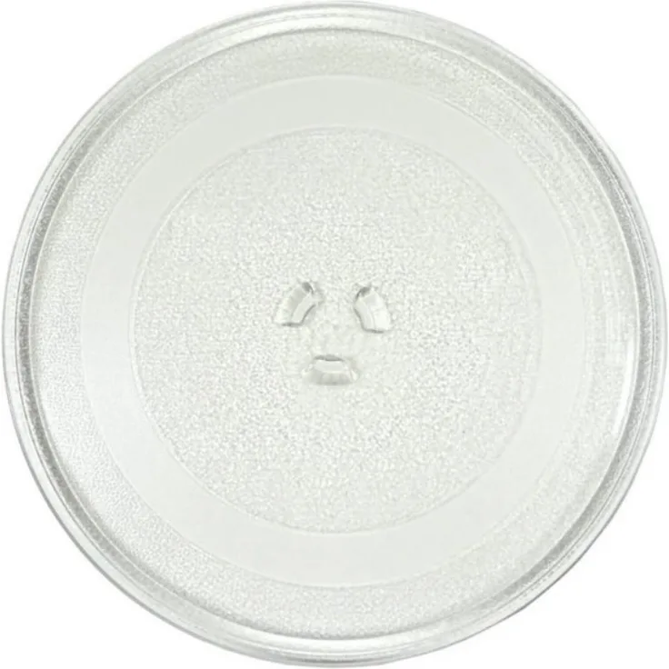 BAYLI Mikrowellenteller 24,5 cm, Glasteller für Mikrowellen, hitzebeständig & spülmaschinenfest, kompatibel mit Y-Drehkreuz