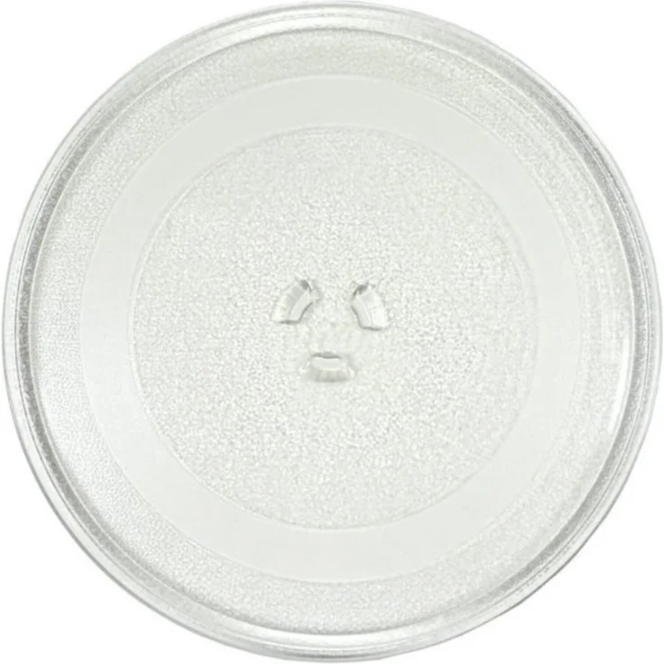 BAYLI Mikrowellenteller 24,5 cm, Glasteller für Mikrowellen, hitzebeständig & spülmaschinenfest, kompatibel mit Y-Drehkreuz