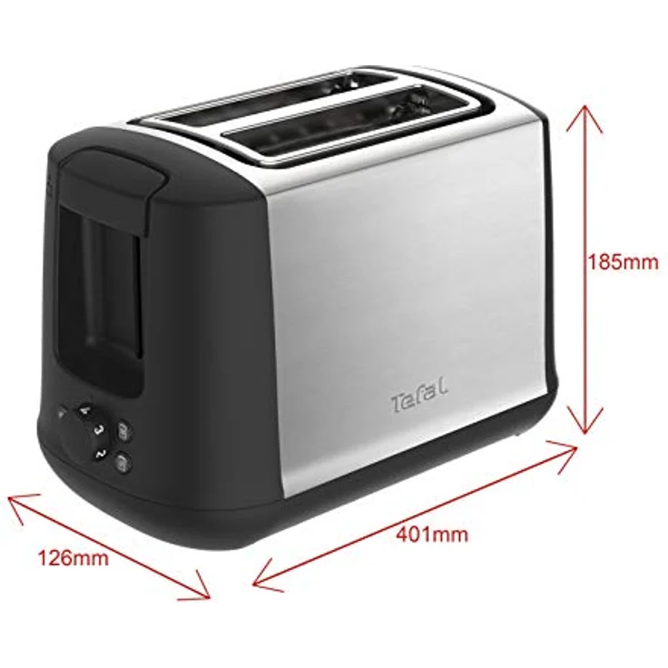 Tefal TT340830 2Scheibe - E 850 W Schwarz, Edelstahl Toaster – Bild 7