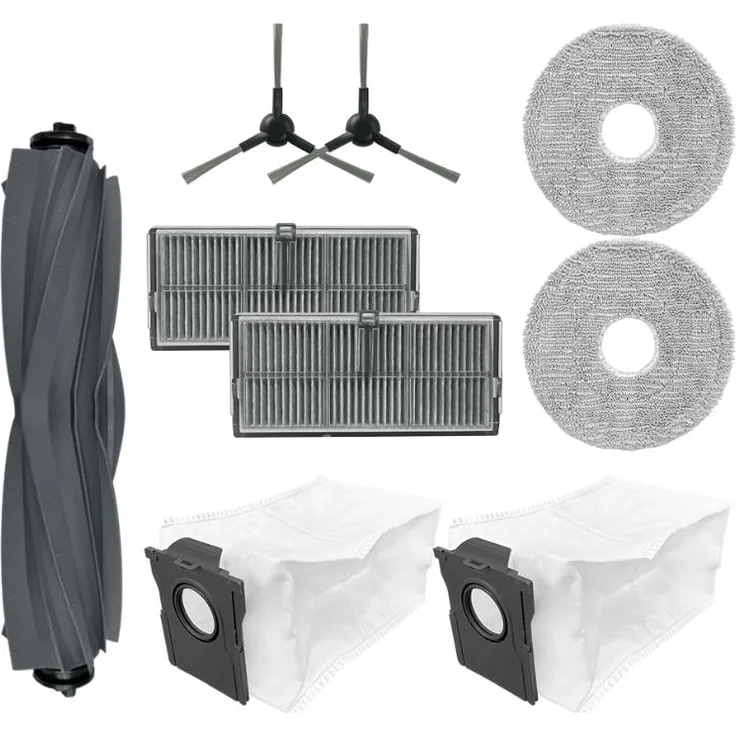 T6 Power Zubehörsatz für Dreame X30 Ultra, X30 Pro, Mova E30 Ultra, Ersatzteile mit Hauptbürste, HEPA-Filtern, Seitenbürsten, Mopps und Staubbeuteln