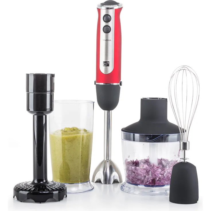 G21 Vitalstick 5in1 800W Stabmixer G21-600866, Rot/ Schwarz
