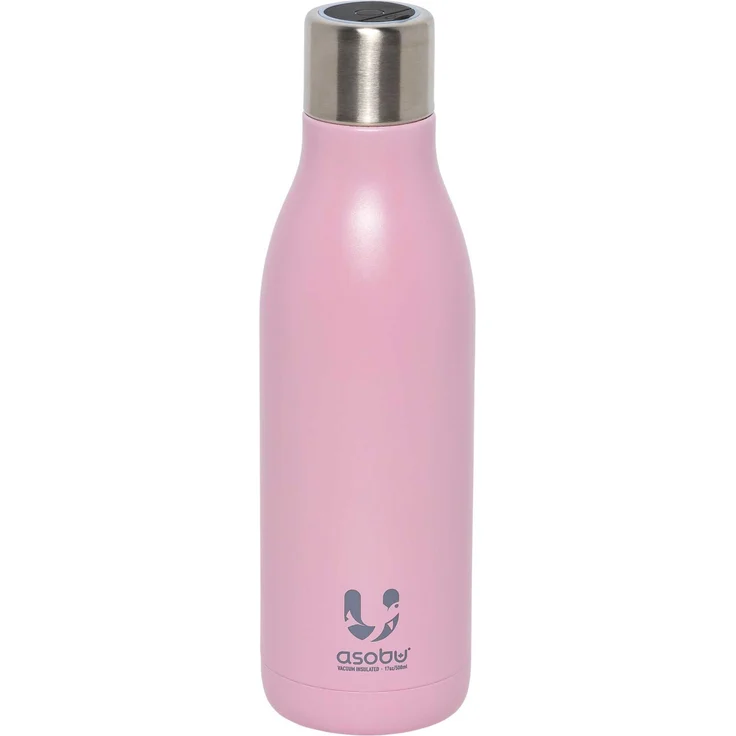 Asobu UV-Light Bottle, 0.5 L Trinkflasche mit integriertem UV-Licht, pink