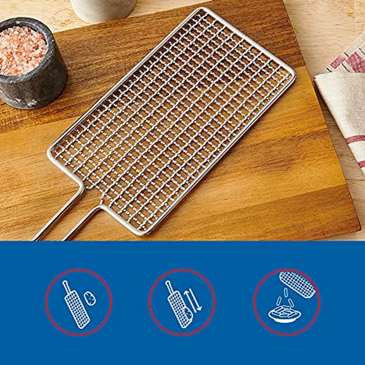 Küchenprofi Kartoffelreibe aus rostfreiem Edelstahl , Spülmaschinenfest , Reibfläche 23 × 13,5 cm , Drahtkartoffelreibe mit ergonomischen Griff , 31,5 x 13,5 x 0,6 cm – Bild 4