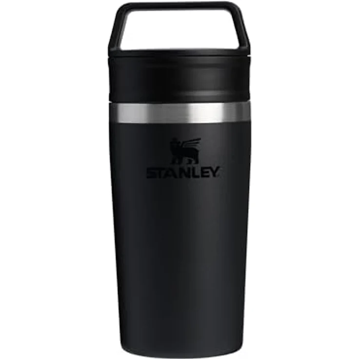 Stanley 1913 The Cafe?-To-Go Travel Mug, Trinkflasche in schwarz mit praktischem Deckel und isolierter Edelstahlkonstruktion – Bild 1
