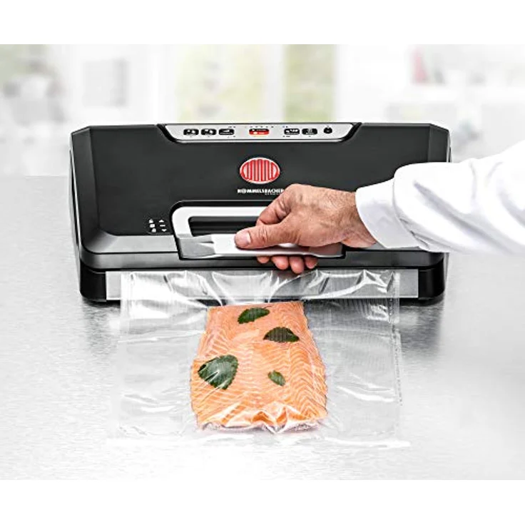 Rommelsbacher Vakuumierer VAC 485 - Absaugleistung 15 Liter-Min., Einhand-Bedienung, für Langzeitbetrieb geeignet, Doppel-Versiegelungsnaht, 2 Versiegelungszeiten, für Folien bis 30 cm Breite – Bild 6