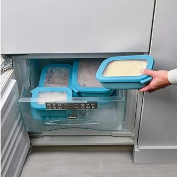Mepal - Multi Bowl Cirqula Rectangular - Vorratsdose mit Deckel - Geeignet als Luftdichte Aufbewahrungsbox für den Kühlschrank, Mikrowellengeschirr & als Frischhaltedosen - 500 ml - Nordic Sage – Bild 4