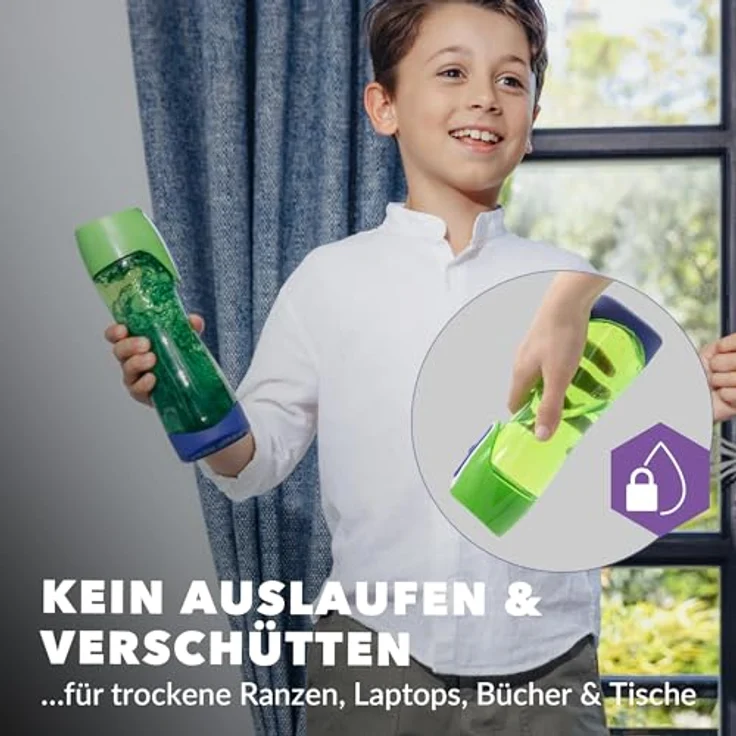 Contigo Trinkflasche Swish Autoseal große BPA-freie Kunststoff Wasserflasche, auslaufsicher, für Sport, Fahrrad, Joggen, Wandern, 500 ml, Citron – Bild 5