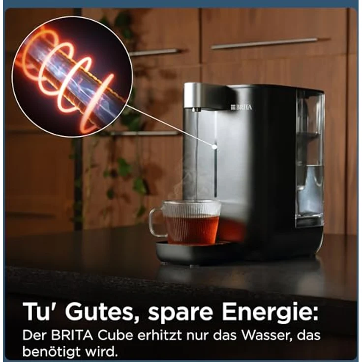 BRITA Cube – All-in-One Wasserfilter mit UV-C-Technologie, einstellbarer Temperatur bis 95 °C, und MAXTRA PRO EXTRA KALKSCHUTZ für reines, bakterienfreies Wasser und verlängerte Gerätelebensdauer – Bild 4