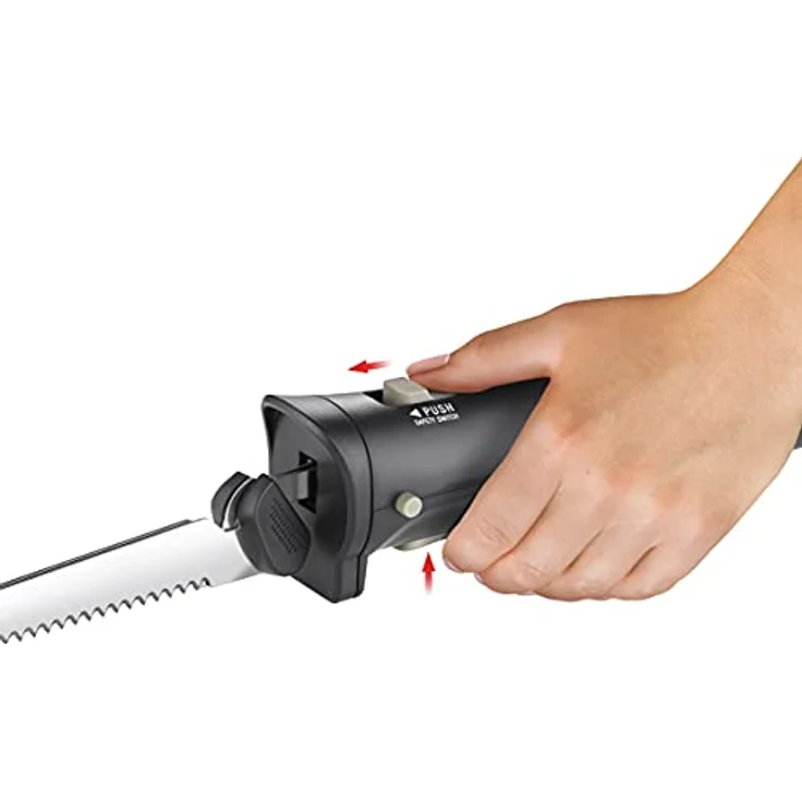 Unold 78815 Elektromesser, 9 Watt, Edelstahl-Wellenschliffmesser, kabellose Nutzung, Kunststoff, Edelstahl, schwarz – Bild 5