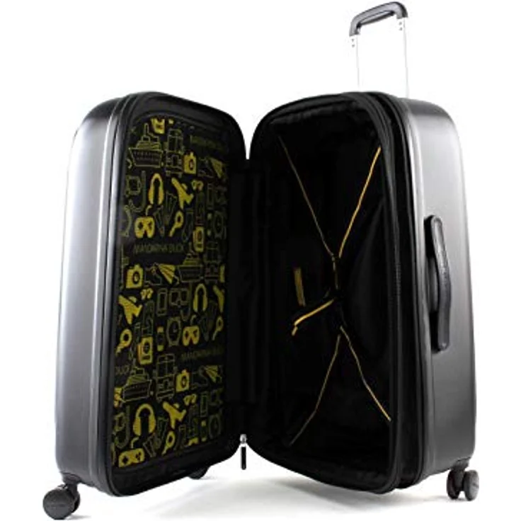 Mandarina Duck Logoduck 4-Rollen Trolley 69 cm Schwarz (89 l, L) – Bild 4