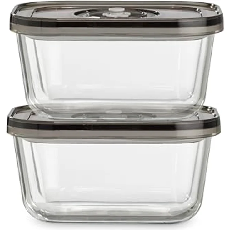 CASO VacuBoxx Eco-Duo S - Vakuum-Frischebehälter / 2 Behälter mit je 500 ml / BPA-Frei / hitzebeständig, spülmaschinenfest, gefriergeeignet - Preisvergleich – Bild 2