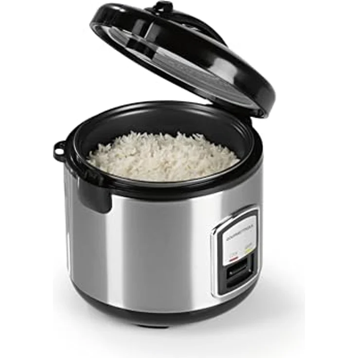 GOURMETmaxx Kompakt-Reiskocher & Dampfgarer, 1L, inkl. Dampfeinsatz, Gartopf, Reislöffel & Messbecher, Warmhaltefunktion, ideal für kleine Familien & Singles, spülmaschinengeeignet – Bild 3