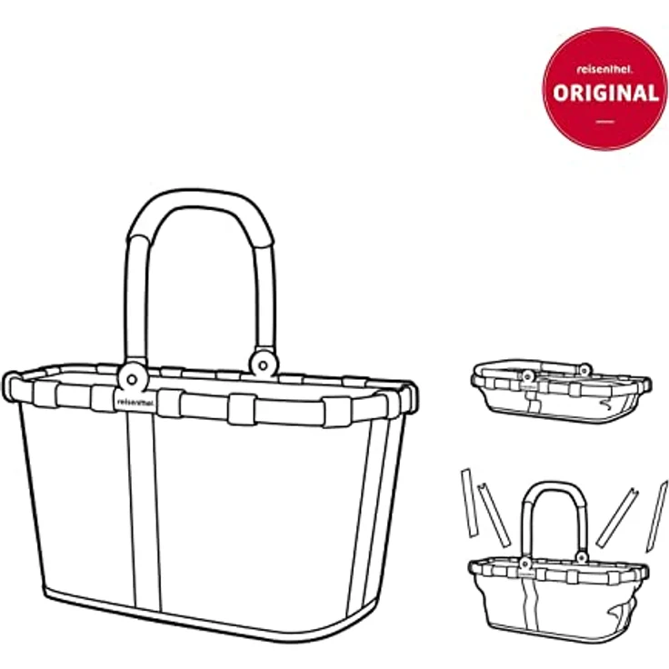reisenthel carrybag garden taupe – Stabiler Einkaufskorb mit viel Stauraum und praktischer Innentasche – Elegantes und wasserabweisendes Design – Bild 5