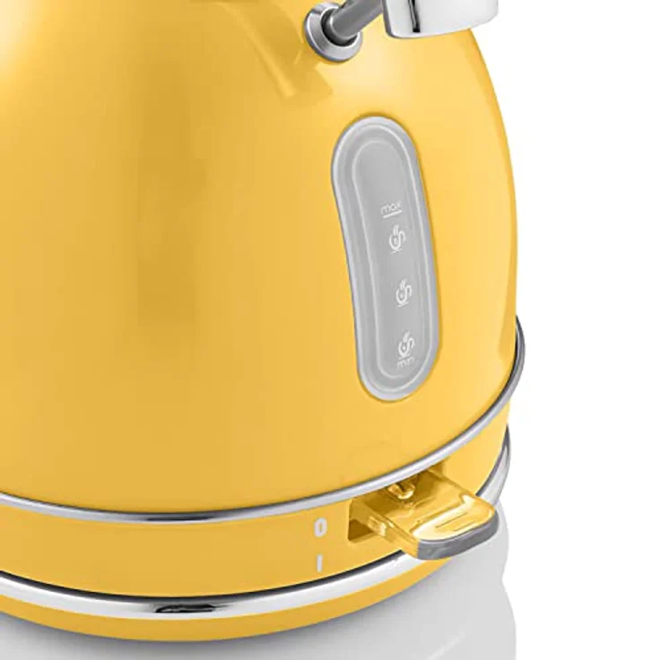Swan Retro Set Frühstückswasserkocher Gelb, 1,8 Liter mit 360° drehbarem Sockel und Toaster mit 6 Toaststufen – Bild 7