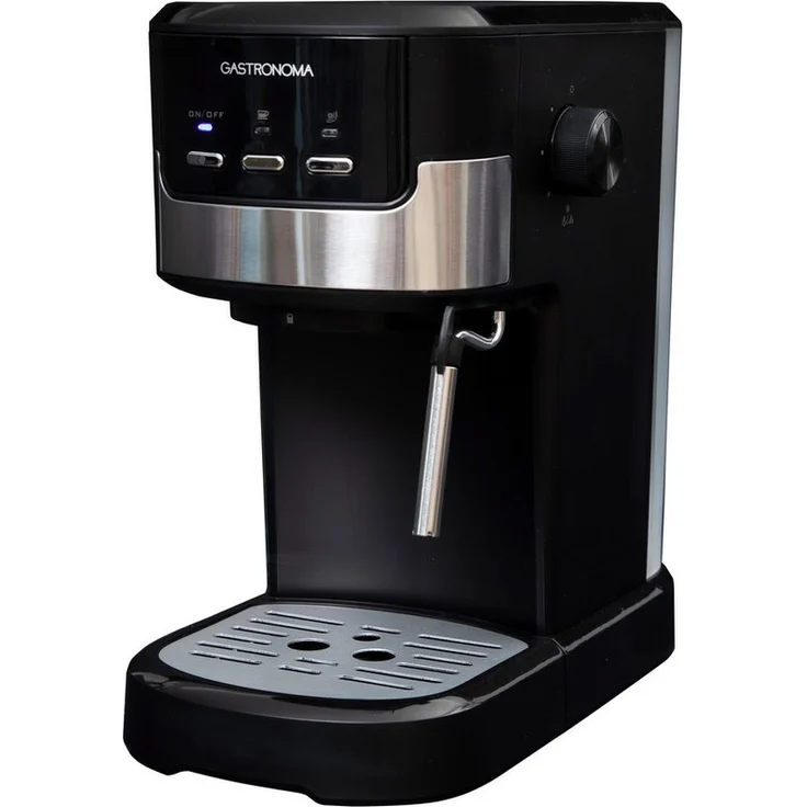 GASTRONOMA Filterkaffeemaschine 18110002, Espressomaschine mit 15 bar Druck, Schwarz mit Edelstahlakzenten – Bild 1