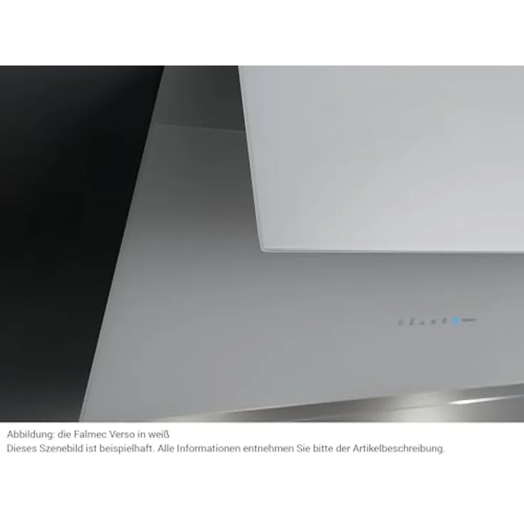 Falmec Verso Kopffreihaube 85 cm, Dunstabzugshaube aus gehärtetem schwarzem Glas, 800 m³/h, Touchcontrol, dimmbare LED-Beleuchtung – Bild 5