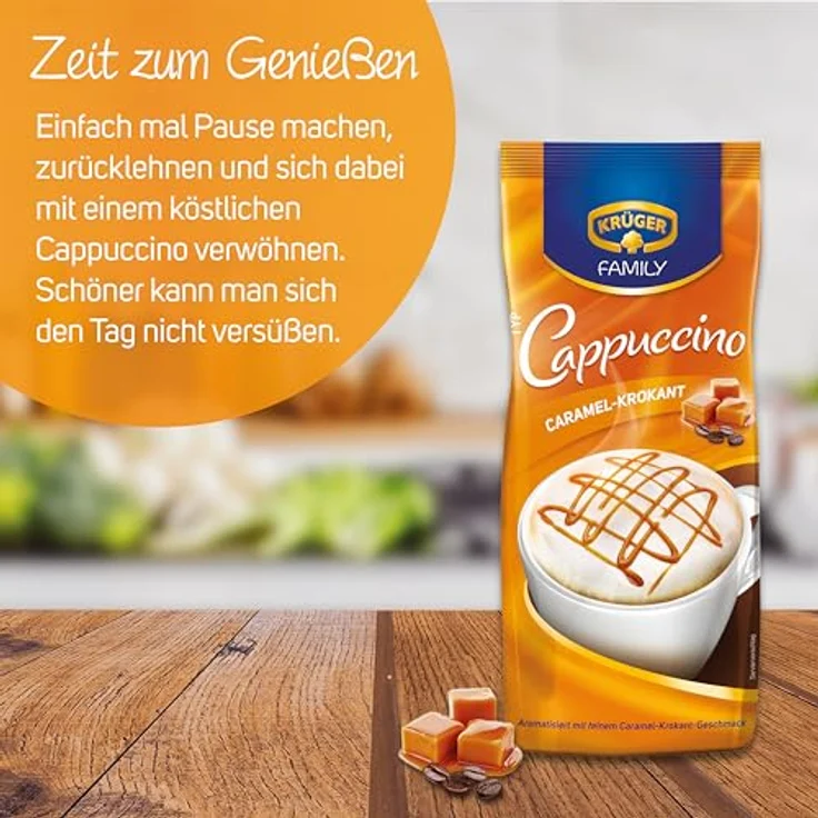 Krüger Caramel-Krokant Cappuccino, mit feiner Caramel-Note 500g – Bild 5