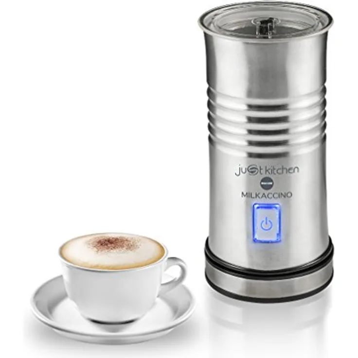 Macom Just Kitchen 867 Milchschäumer, elektrischer Milchaufschäumer mit Edelstahl gebürstet, für cremigen Schaum und einfach zu reinigen