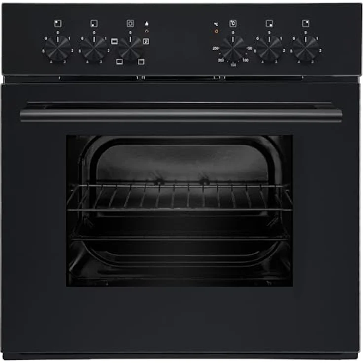 Respekta Einbau Herdset Viktor, Backofen mit Glaskeramikkochfeld, 60 Liter Garraum, Energieeffizienzklasse A, 4 Kochzonen, schwarzes Glas, Einbauherd Set 60 cm – Bild 2