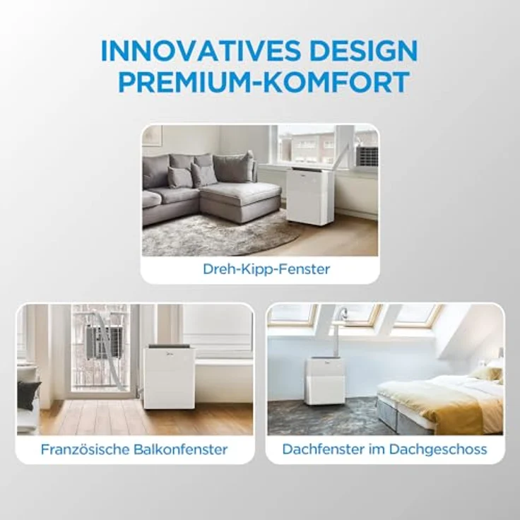 Midea PortaSplit Klimaanlage, 12.000 BTU, 3,5 kW, Kühlen & Heizen für Räume bis 42 m², Energieeffizienz A++/A+ – Bild 6