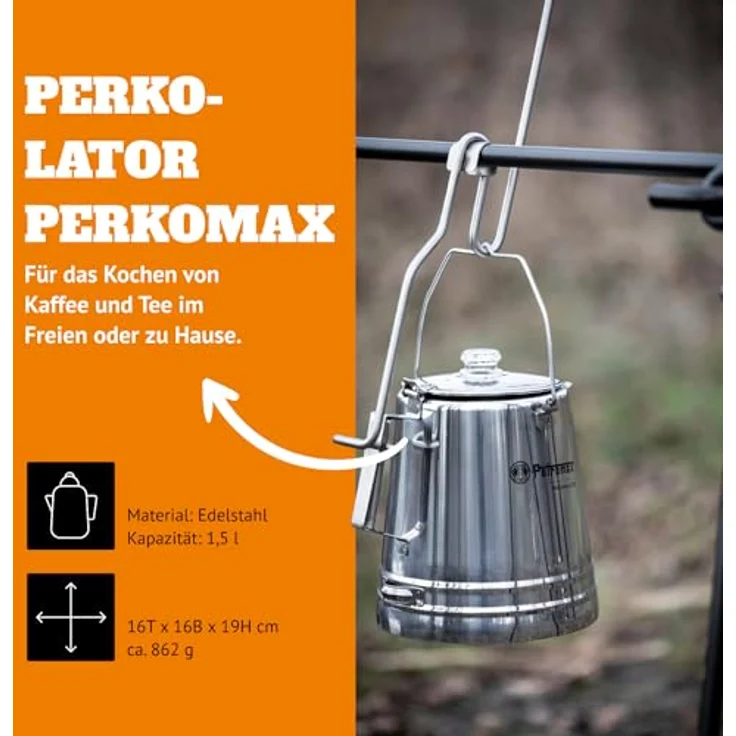 Petromax Perkolator Perkomax le14 aus Edelstahl – Bild 2
