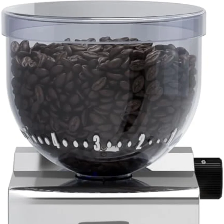 Lelit Fred PL044MMT Kaffeemühle mit automatischer Dosierung für 1 2 Tassen-Edelstahl-Gehäuse-Mikro-regulierung des Mahlens, Stainless Steel, silber – Bild 5