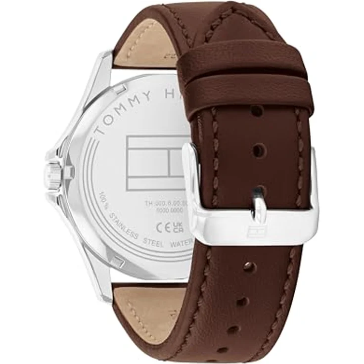 Tommy Hilfiger Uhr mit DREI-Zeiger-Quarzwerk für Herren - Edelstahlgehäuse, blaues Zifferblatt – Bild 3