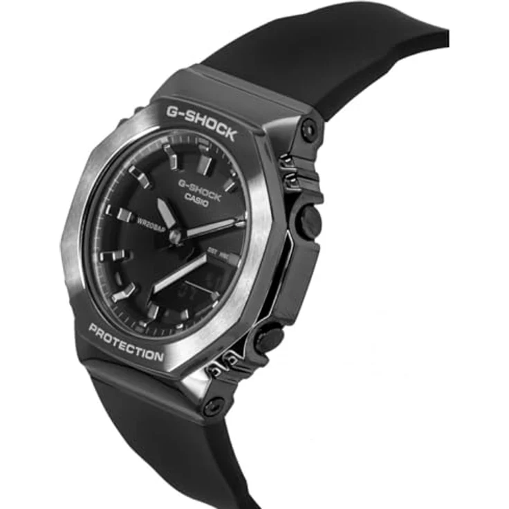 Casio G-Shock Classic Damenuhr GM-S2110B-8AER, Schwarz, analog-digital, Quarzwerk, mit Stoppuhr, Alarm und Beleuchtung – Bild 4