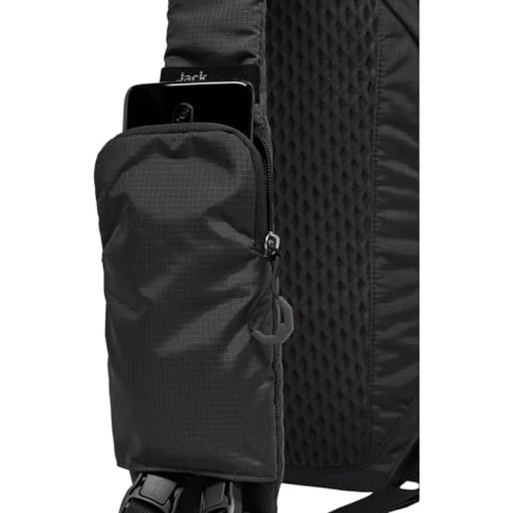 Jack Wolfskin Cyrox Sling, Freizeitrucksack mit 7 Litern Volumen, recyceltem Gewebe und verstellbarem Schultergurt, phantom – Bild 8