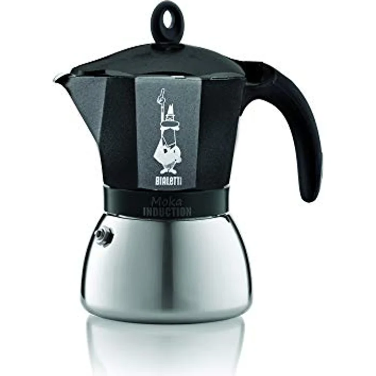 Bialetti 4823 Moka Induction Espressokocher, Aluminium, 6 Cups, anthrazit – Bild 2