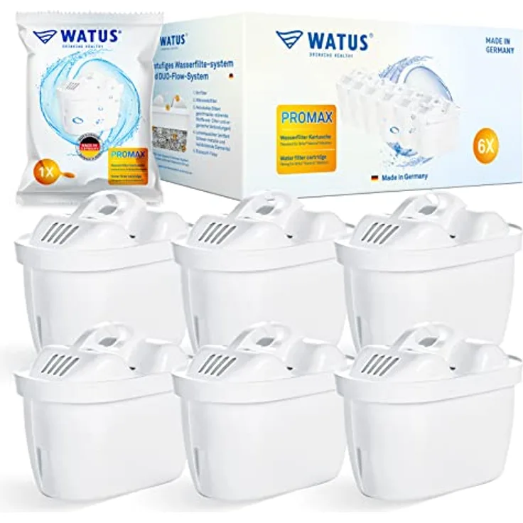 Watus Wasserfilter Kartuschen, für Brita Maxtra und Maxtra, Made in Germany (6)