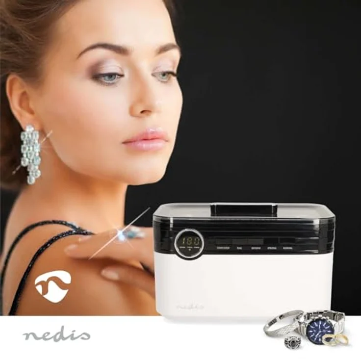 Nedis Ultraschall-Schmuck-Reiniger mit 1800 ml Tank, 43 kHz Schwingungen, drei Reinigungsstufen, weiss – Bild 8
