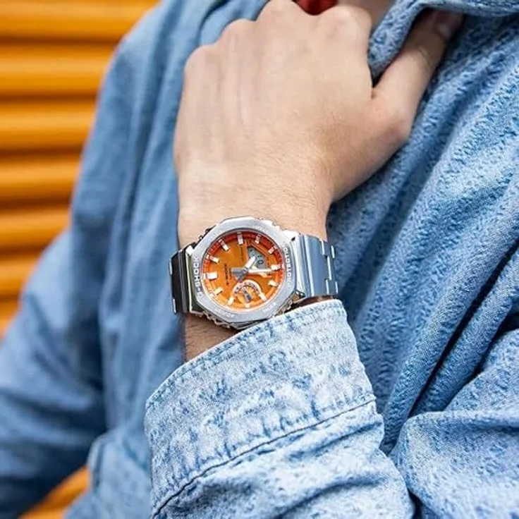 Casio G-Shock GM-2110D-4AER Classic Herrenuhr mit 24 Stunden Anzeige, Stoßfestigkeit und Stoppuhr, rot – Bild 9