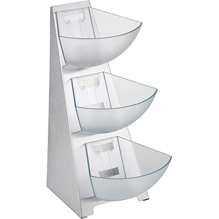 APS Multi-Rack, Küchenregal, Gestell, Portionsschütte, Portionsspender, Dispenser, 18/0 Edelstahl, Volumen pro Schütte 1 Liter Inhalt, 3-stufig – Bild 2