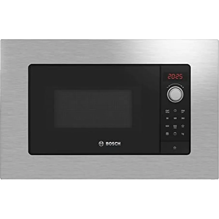 Bosch BEL623MS3 Mikrowelle mit Grill, Einbaugerät, 800W, 20 Liter Garraum, 5 Leistungsstufen, inkl. Drehteller, Edelstahl, Stahlblech, edelstahl, silber – Bild 2