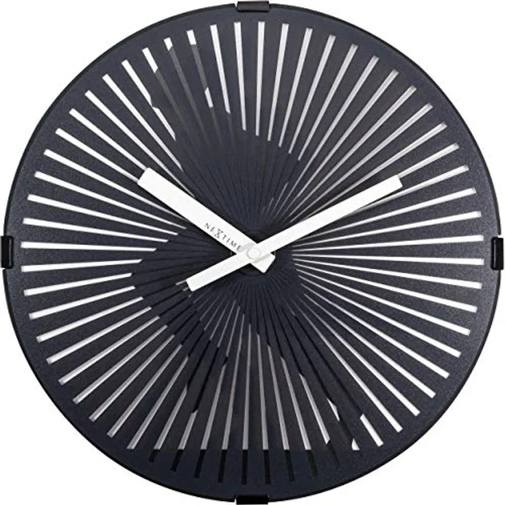 NeXtime Designer Wanduhr Running Man, mit optischer Illusion - Mann joggt, ø 30,5 cm