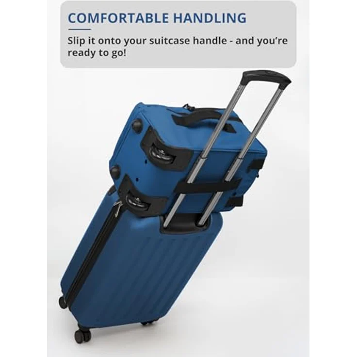 Hauptstadtkoffer Blnbag M7 Underseat-Trolley, wasserfest, Handgepäck-Koffer 40×20×25 cm, max. 20L, 2 Rollen, gepolstertes Laptopfach, Blau – Bild 5