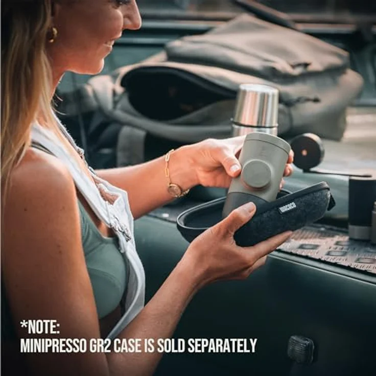 WACACO Minipresso GR2, Espressomaschine für den Außenbereich, Manuell betrieben, 18 Bar, Ultra-klein für Reisen, Grün – Bild 3